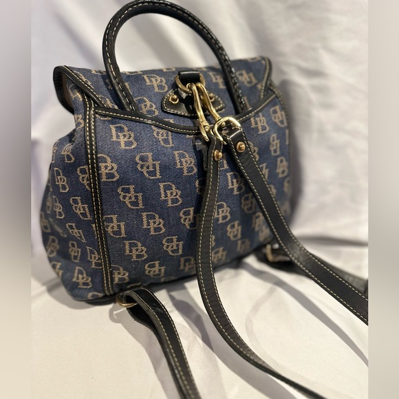 Signature Canvas Dooney & Bourke - Backpack - Blue Fabric Denim - Picture 7 of 15